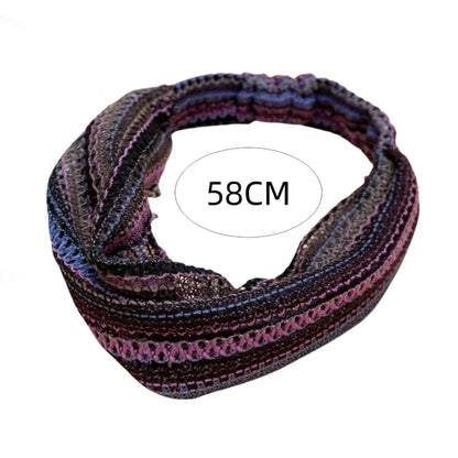 Women'S Casual Retro Stripe Cloth Printing Hair Band