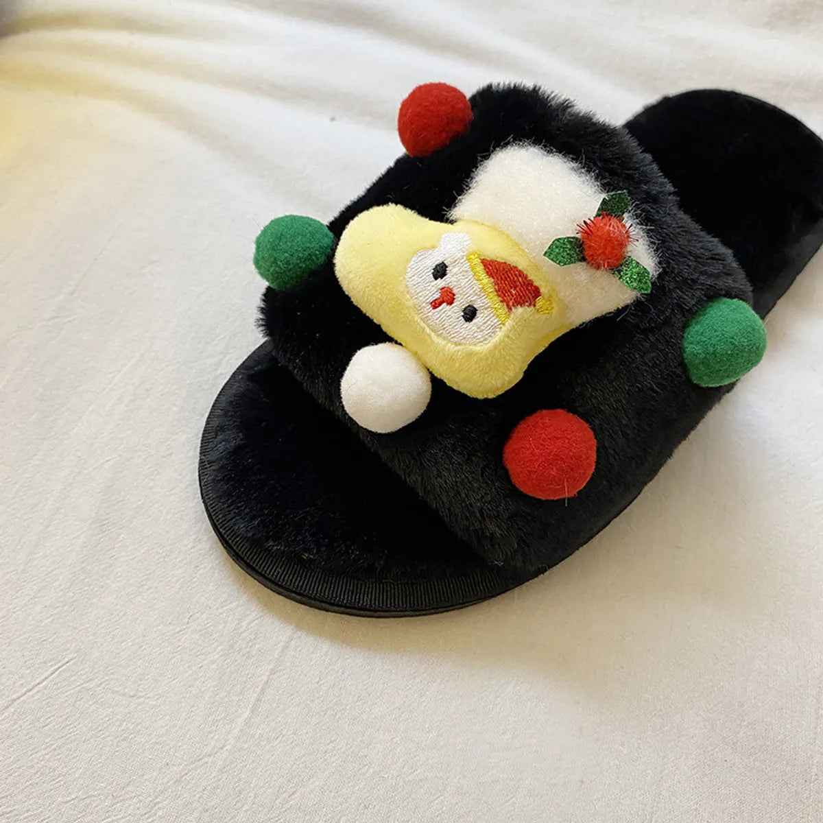 Women'S Casual Santa Claus Round Toe Plush Slippers