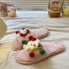 Women'S Casual Santa Claus Round Toe Plush Slippers