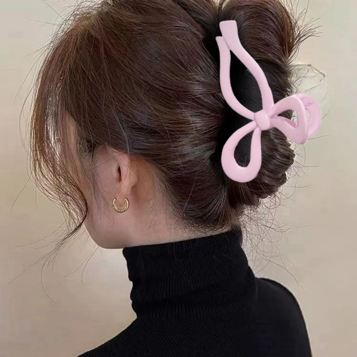 Women'S Casual Simple Style Bow Knot Plastic Hair Claws