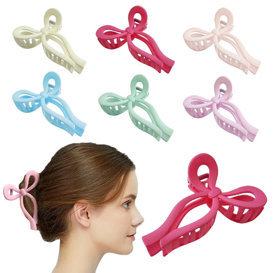 Women'S Casual Simple Style Bow Knot Plastic Hair Claws