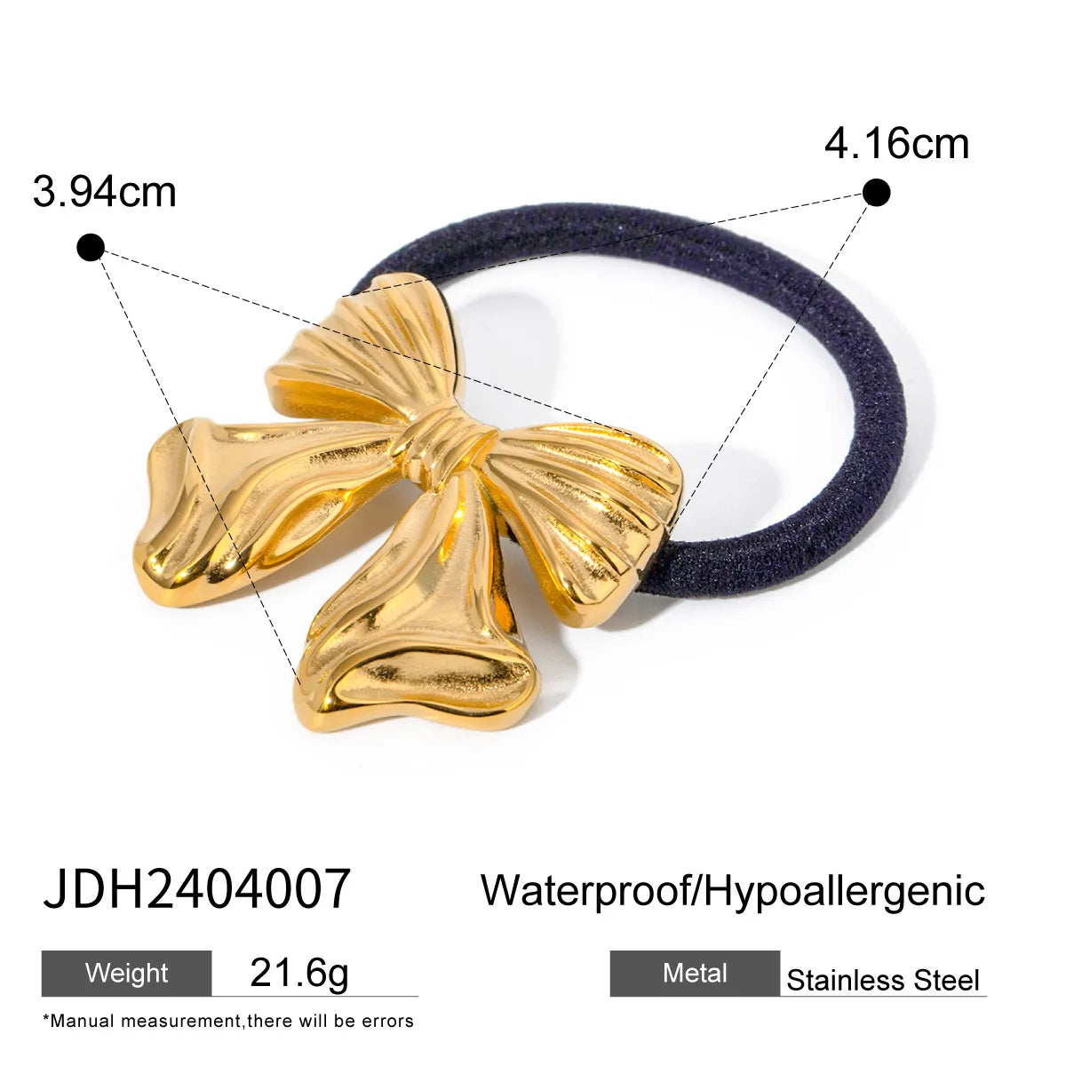 Women'S Casual Simple Style Classic Style Solid Color 304 Stainless Steel Hair Tie