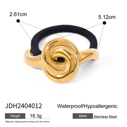 Women'S Casual Simple Style Classic Style Solid Color 304 Stainless Steel Hair Tie