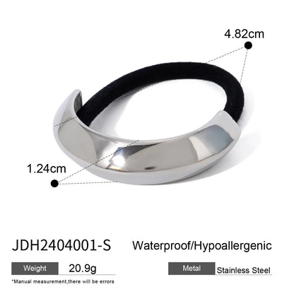 Women'S Casual Simple Style Classic Style Solid Color 304 Stainless Steel Hair Tie