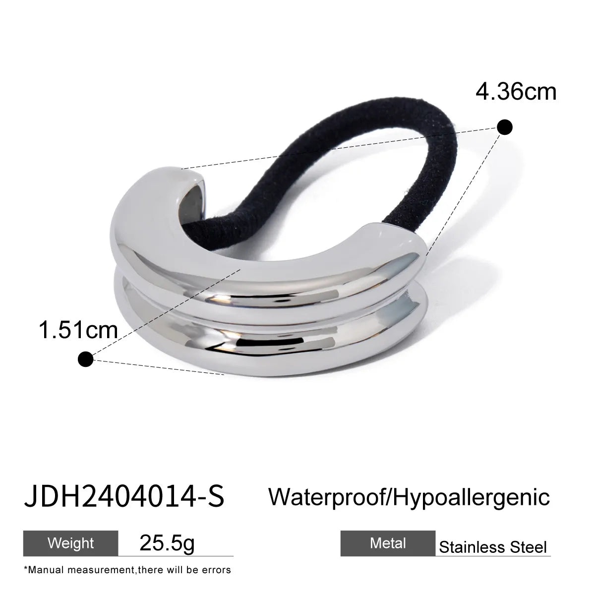 Women'S Casual Simple Style Classic Style Solid Color 304 Stainless Steel Hair Tie