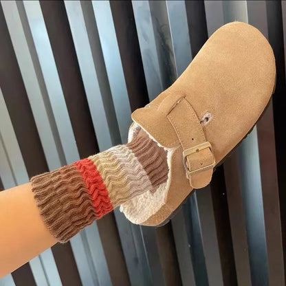 Women'S Casual Simple Style Color Block Cotton Crew Socks A Pair