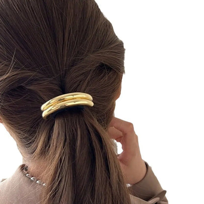 Women'S Casual Simple Style Color Block Metal Hair Tie