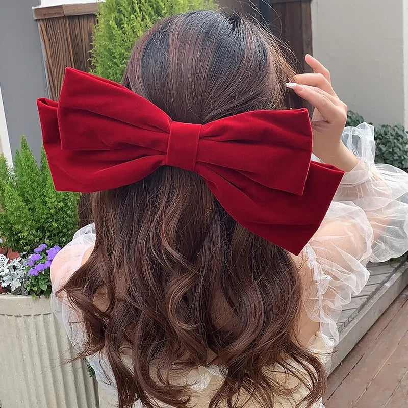 Women'S Casual Simple Style Commute Bow Knot Alloy Flannel Hair Clip