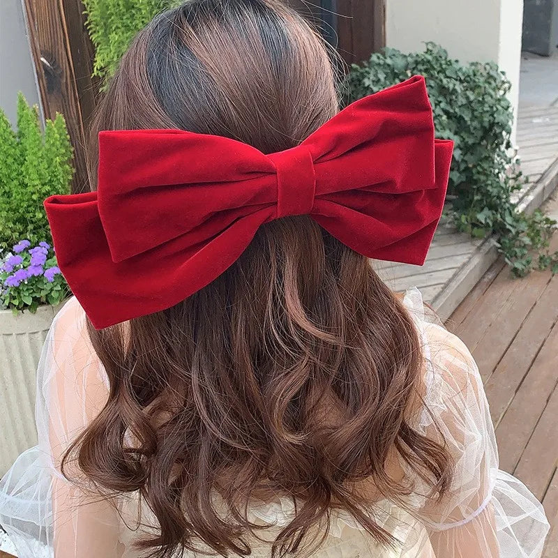 Women'S Casual Simple Style Commute Bow Knot Alloy Flannel Hair Clip