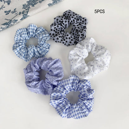 Women'S Casual Simple Style Ditsy Floral Polka Dots Cloth Hair Tie