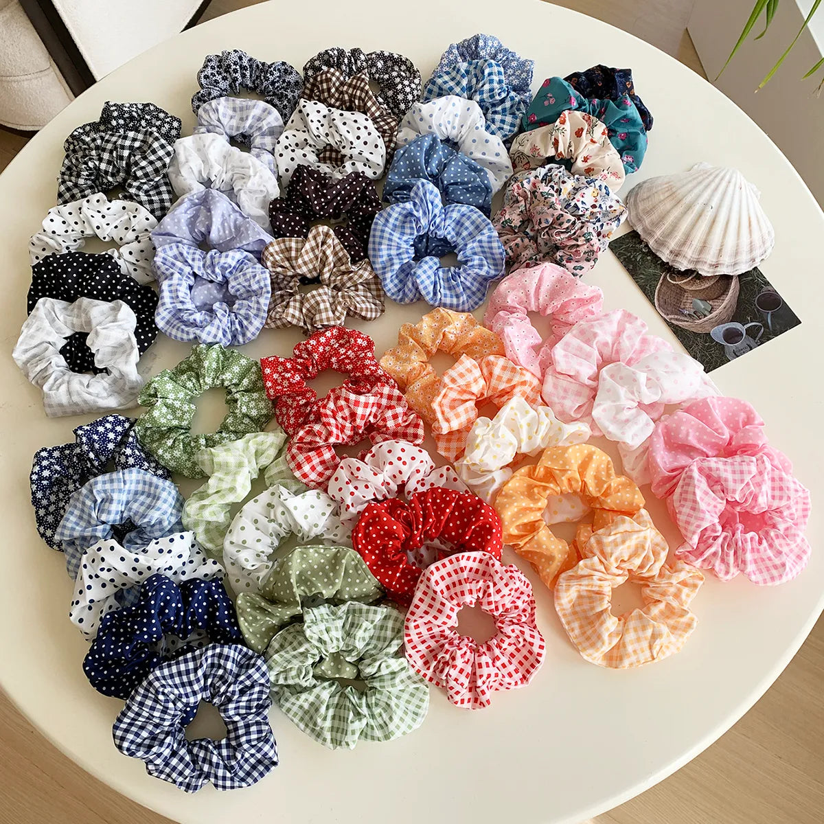 Women'S Casual Simple Style Ditsy Floral Polka Dots Cloth Hair Tie