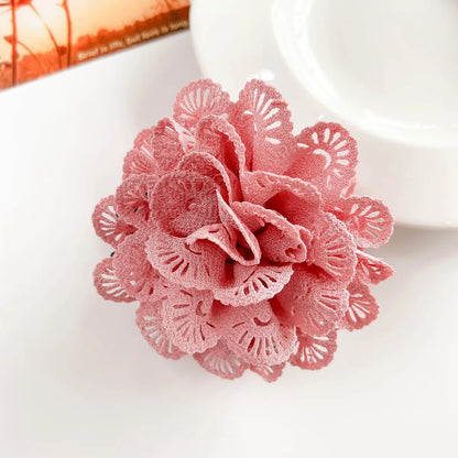 Women'S Casual Simple Style Flower Cloth Hair Claws