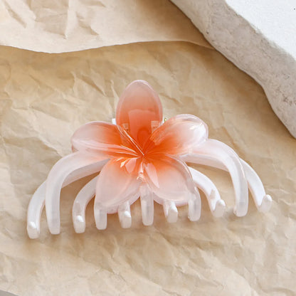 Women'S Casual Simple Style Flower Plastic Resin Stoving Varnish Hair Claws