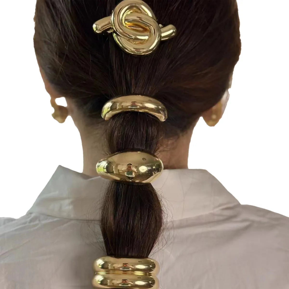 Women'S Casual Simple Style Solid Color Alloy Hair Tie