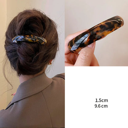 Women'S Casual Simple Style Solid Color Leopard Zinc Alloy Hair Clip