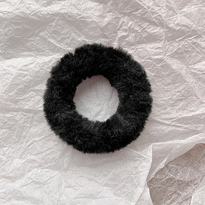 Women'S Casual Simple Style Solid Color Plush Hair Tie