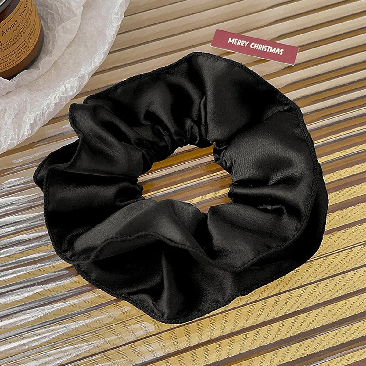 Women'S Casual Simple Style Solid Color Satin Hair Tie