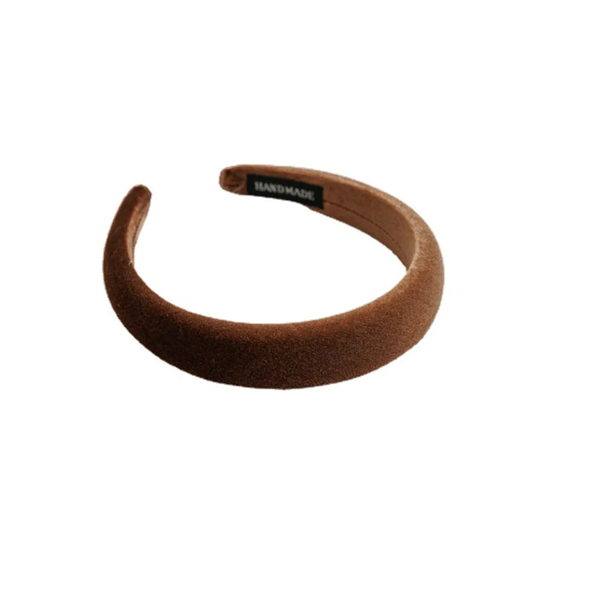 Women'S Casual Simple Style Solid Color Velvet Handmade Hair Band