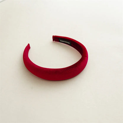 Women'S Casual Simple Style Solid Color Velvet Handmade Hair Band