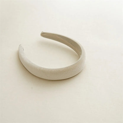 Women'S Casual Simple Style Solid Color Velvet Handmade Hair Band