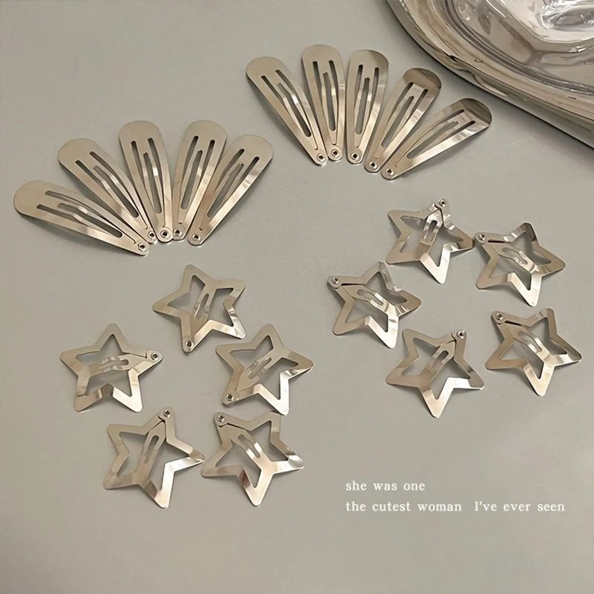 Women'S Casual Simple Style Star Iron Plating Hair Clip