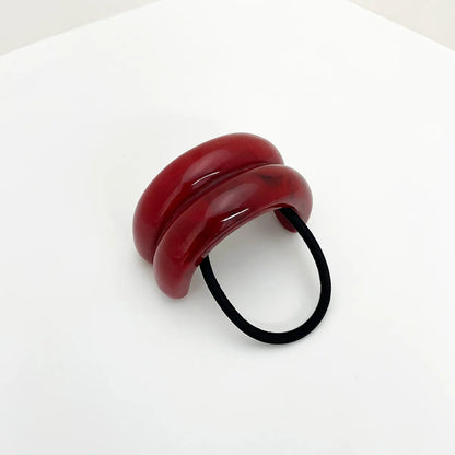 Women'S Casual Simple Style U Shape Elastic Band Resin Hair Tie