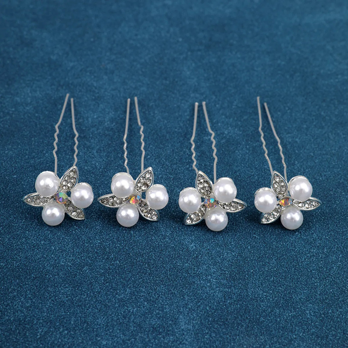 Women'S Casual Simple Style U Shape Metal Plating Inlay Pearl Hairpin