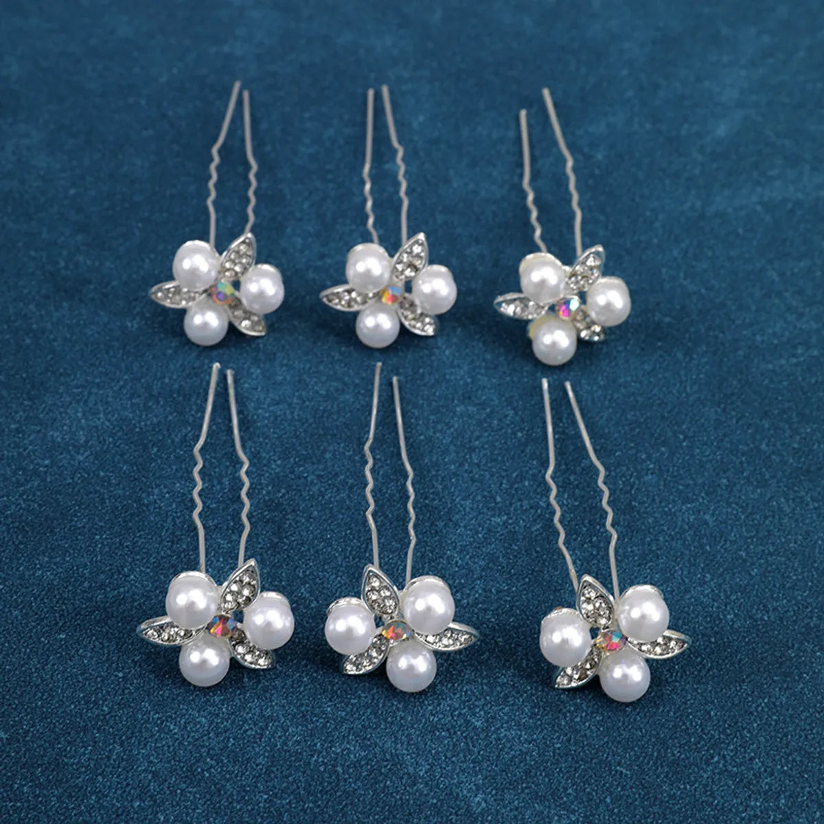 Women'S Casual Simple Style U Shape Metal Plating Inlay Pearl Hairpin