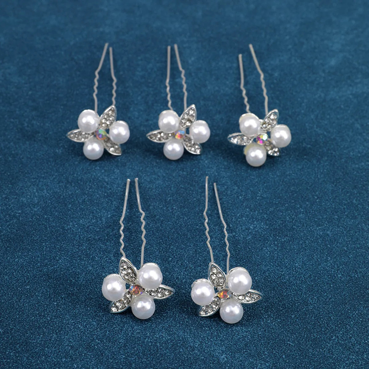 Women'S Casual Simple Style U Shape Metal Plating Inlay Pearl Hairpin