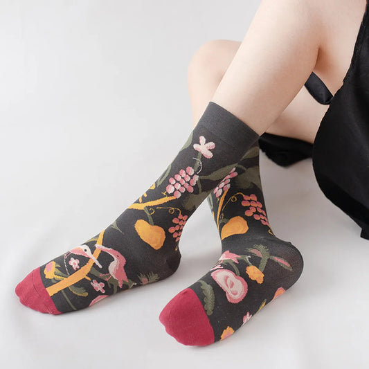 Women'S Casual Squirrel Flower Cotton Ankle Socks A Pair