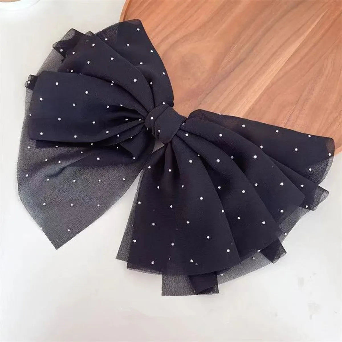 Women'S Casual Sweet Flower Cloth Printing Hair Clip Hair Tie