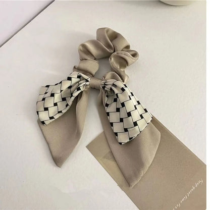 Women'S Casual Sweet Flower Cloth Printing Hair Clip Hair Tie