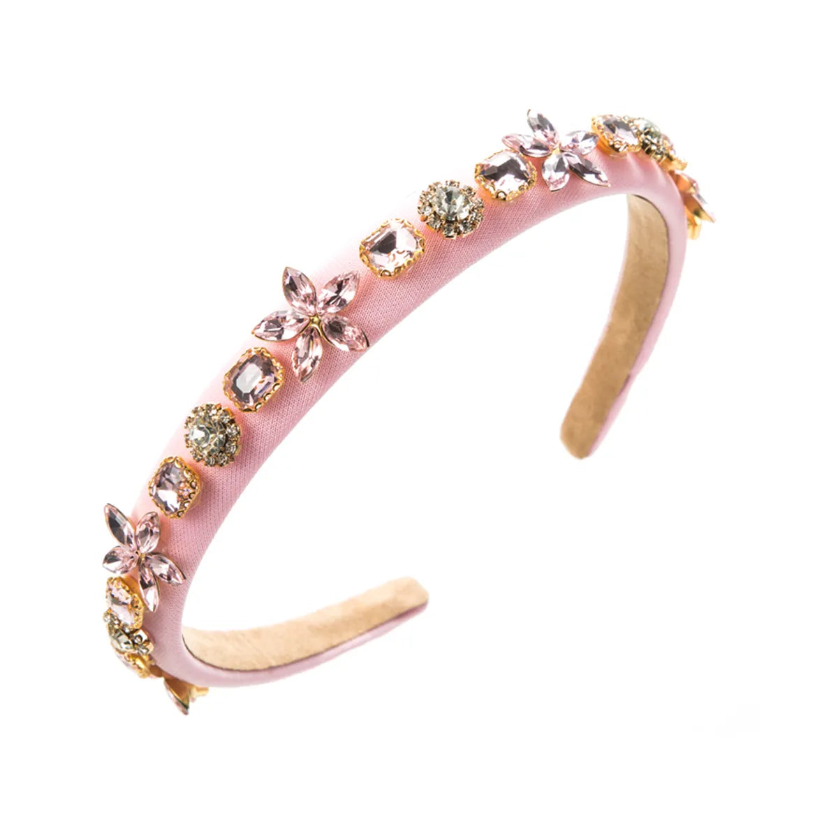 Women'S Casual Vacation Classic Style Color Block Alloy Rhinestone Glass Inlay Rhinestones Hair Band