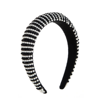 Women'S Casual Vacation Classic Style Color Block Alloy Rhinestone Glass Inlay Rhinestones Hair Band