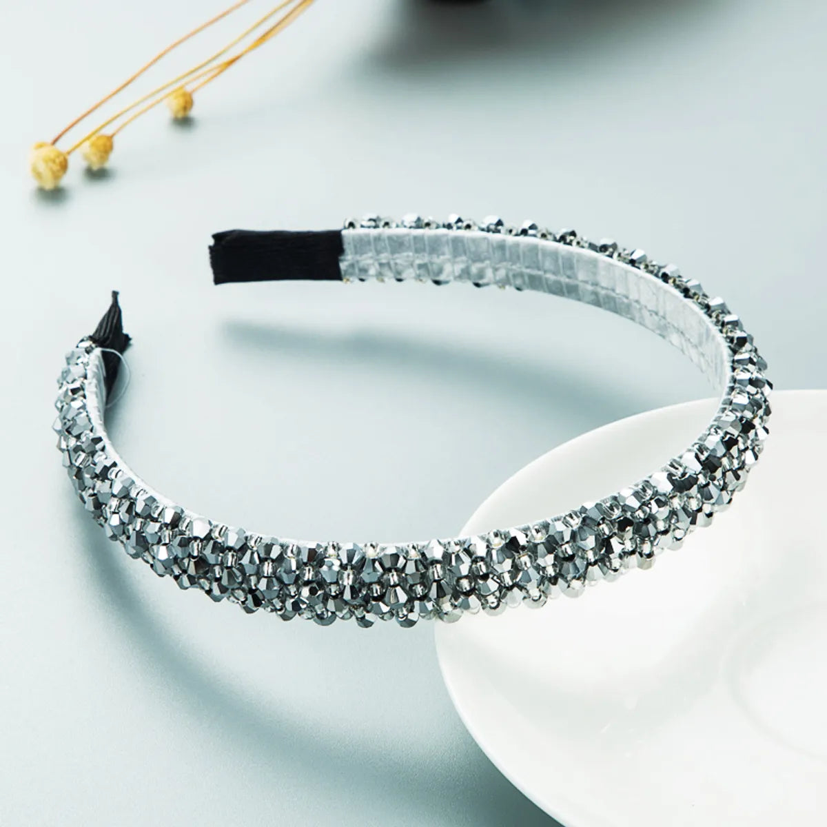 Women'S Casual Vacation Classic Style Color Block Alloy Rhinestone Glass Inlay Rhinestones Hair Band