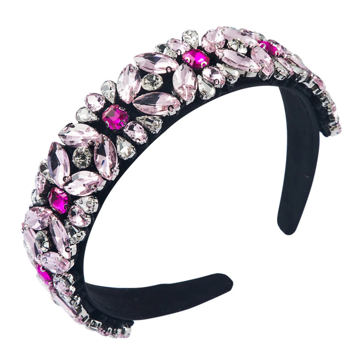 Women'S Casual Vacation Classic Style Color Block Alloy Rhinestone Glass Inlay Rhinestones Hair Band