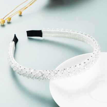 Women'S Casual Vacation Classic Style Color Block Alloy Rhinestone Glass Inlay Rhinestones Hair Band