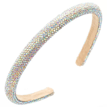 Women'S Casual Vacation Classic Style Geometric Alloy Sponge Inlay Rhinestones Hair Band