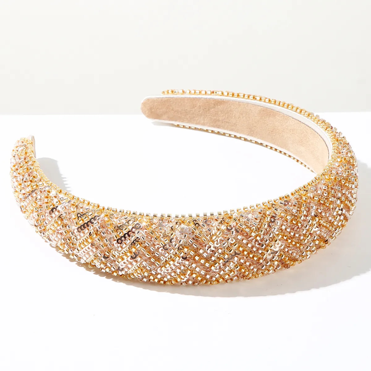 Women'S Casual Vacation Classic Style Geometric Beaded Alloy Cloth Beaded Sequins Beads Hair Band