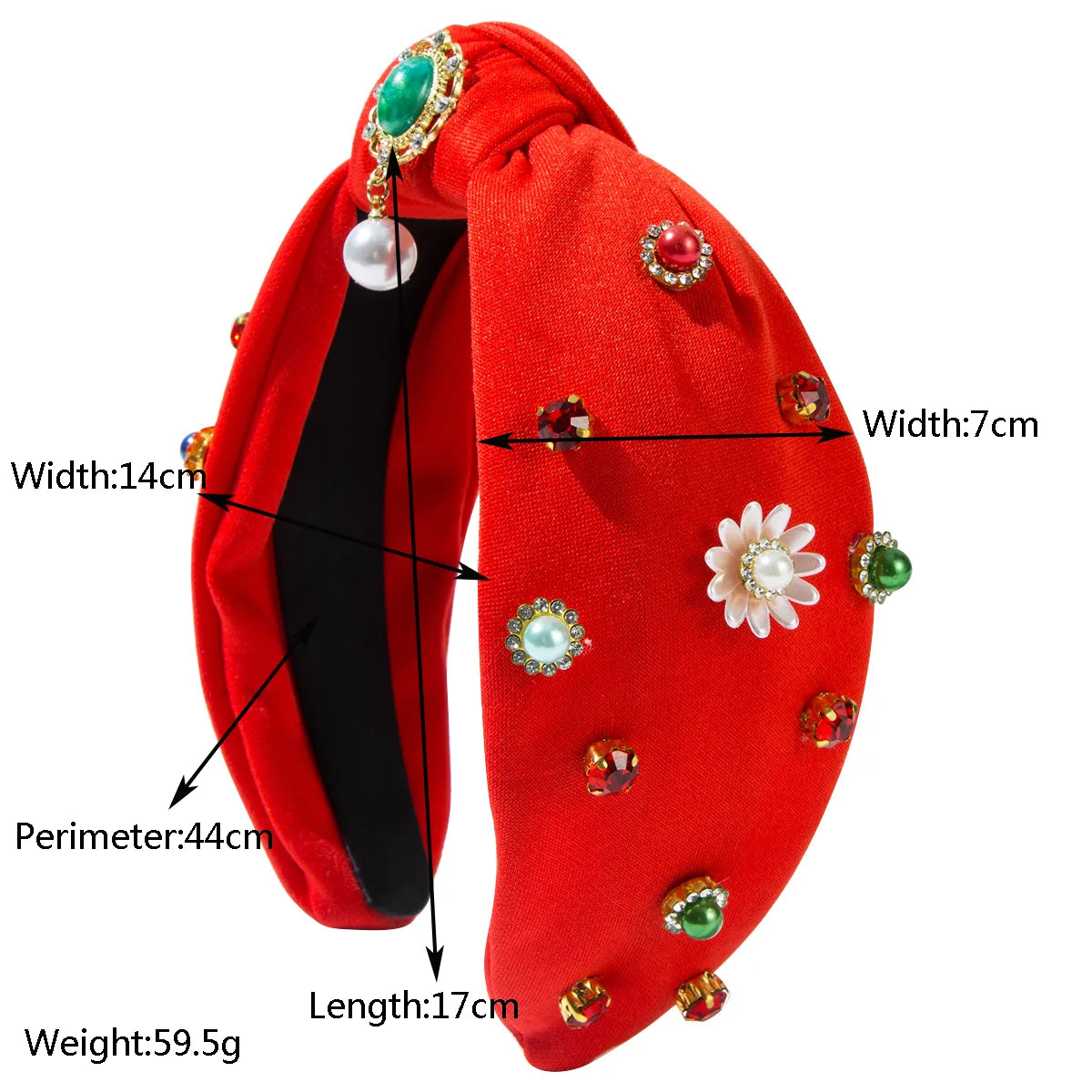 Women'S Casual Vacation Classic Style Knot Flower Alloy Cloth Resin Inlay Resin Rhinestones Hair Band