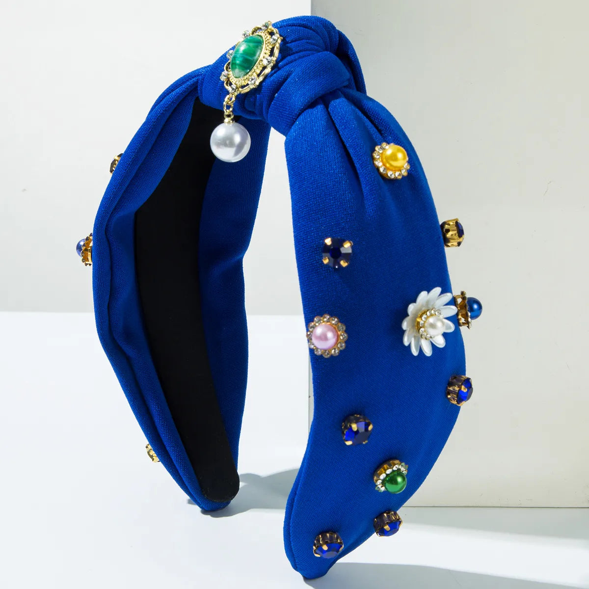 Women'S Casual Vacation Classic Style Knot Flower Alloy Cloth Resin Inlay Resin Rhinestones Hair Band