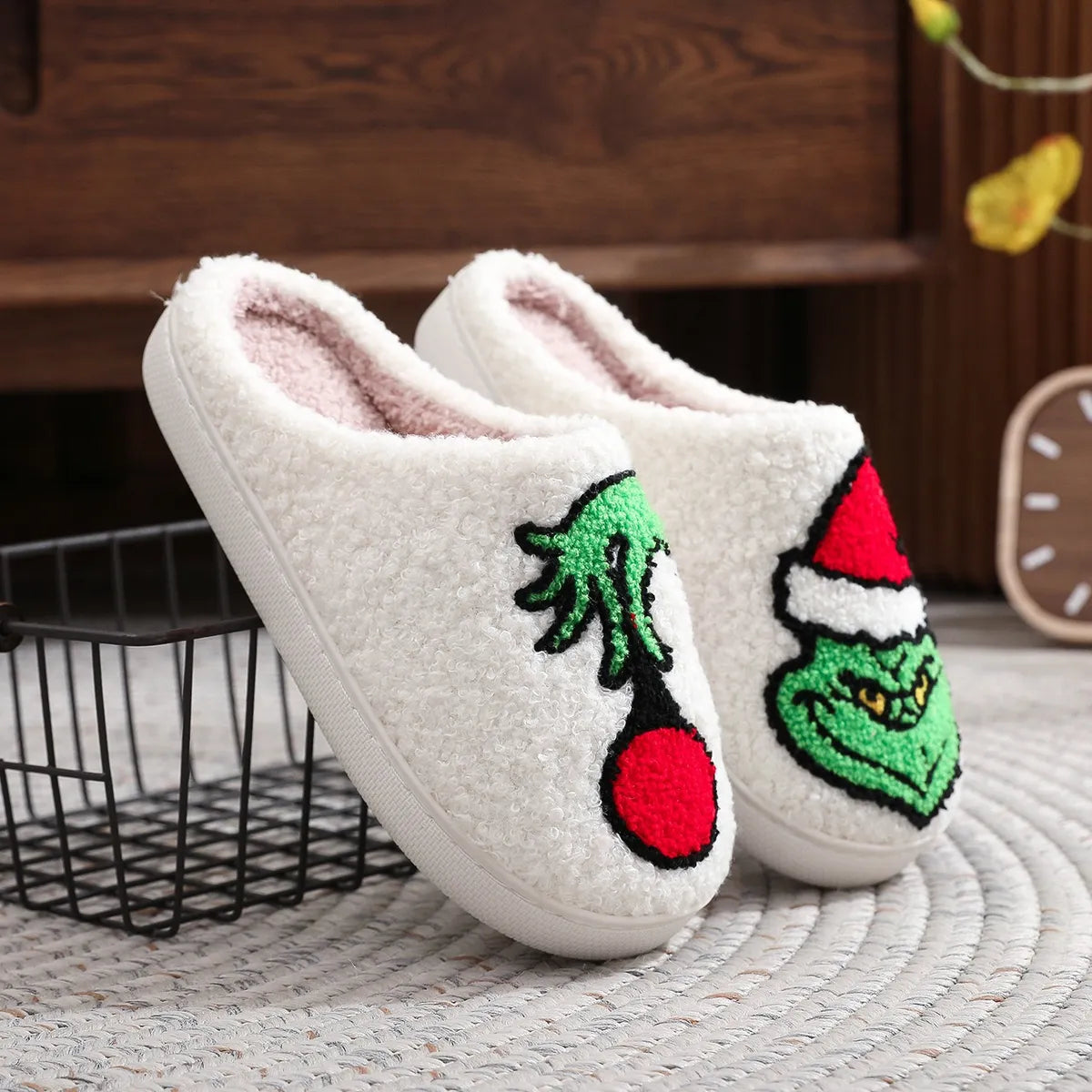 Women'S Casual Vacation Multicolor Round Toe Cotton Slippers