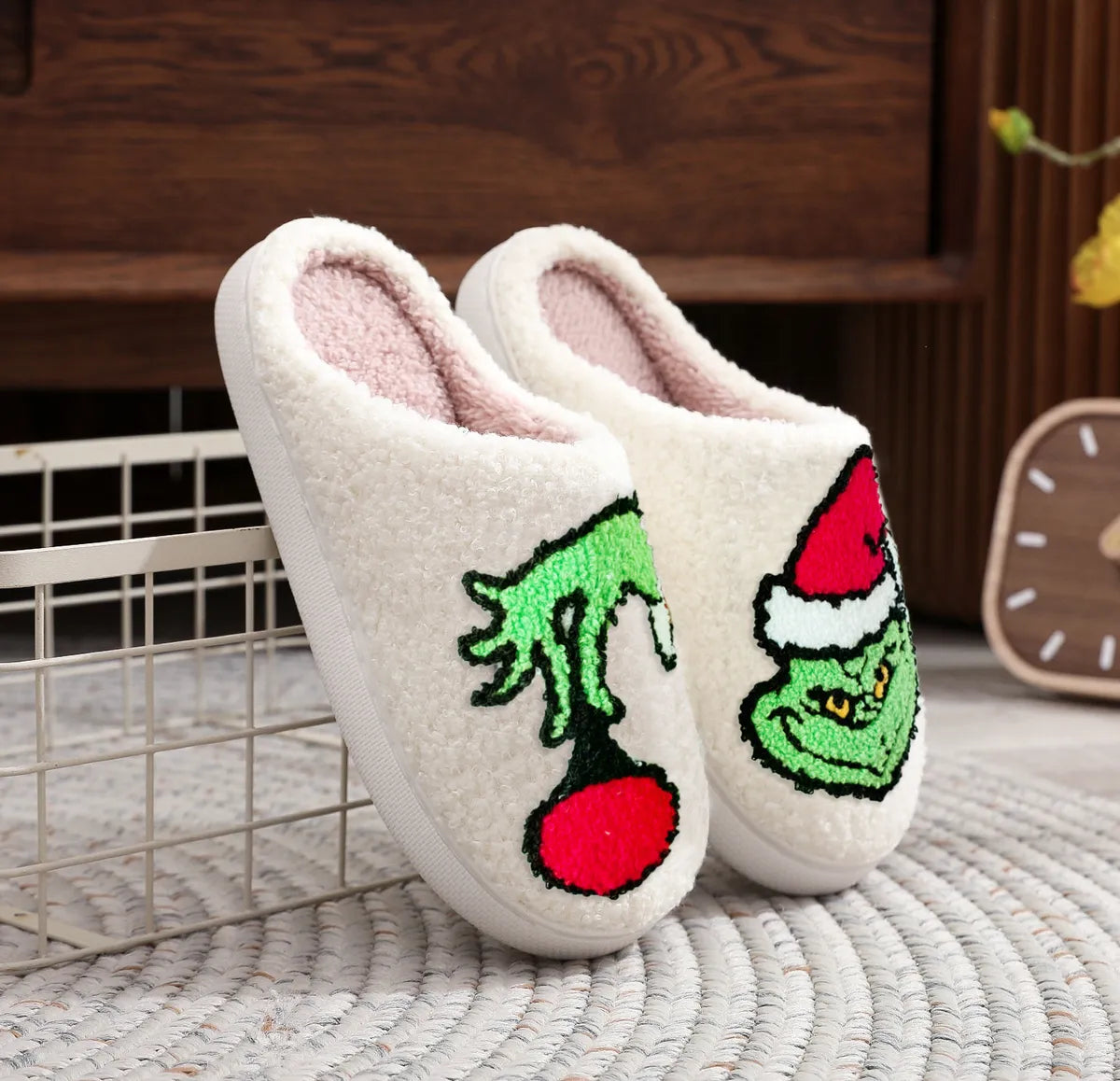 Women'S Casual Vacation Multicolor Round Toe Cotton Slippers