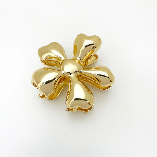 Women'S Casual Vintage Style Flower Alloy Hair Claws