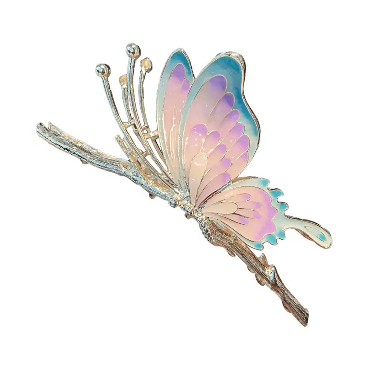 Women'S Chinoiserie Butterfly Alloy Hair Claws