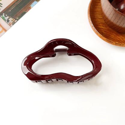 Women'S Chinoiserie Solid Color Plastic Hair Claws