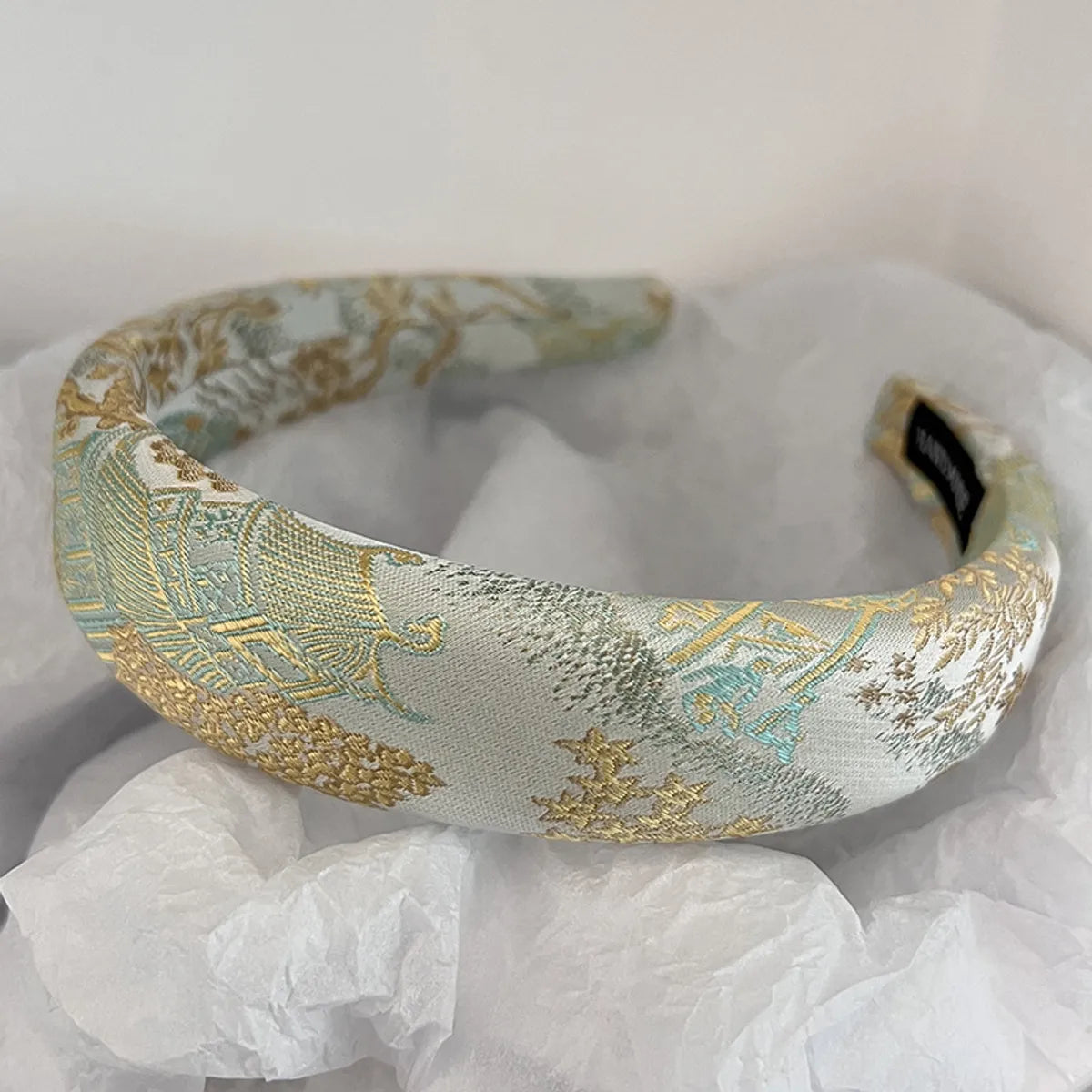 Women'S Chinoiserie Sweet Flower Cloth Embroidery Handmade Hair Band