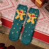 Women'S Christmas Cartoon Polyester Coral Fleece Crew Socks A Pair