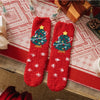 Women'S Christmas Cartoon Polyester Coral Fleece Crew Socks A Pair