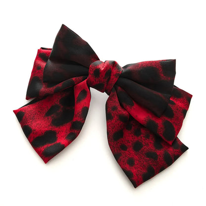 Women'S Classic Style IG Style Bow Knot Leopard Hair Clip